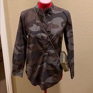 Madewell Camouflage Tunic, in Grey/Brown, size XS